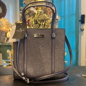 Kate Spade Glitter Tote Bag - Silver NWT Retails $329